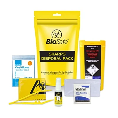 Image of BioSafe 51061 Standard Sharps Disposal Pack, Yellow