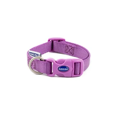 Image of Ancol Nylon Adjustable Collar Purple 20 30cm Size 1 2