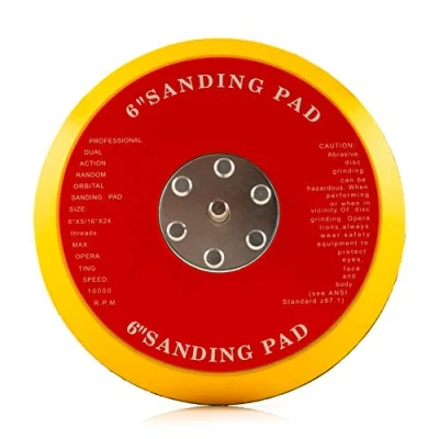 Image of Glass Polish 6 inch (150mm) DA Dual Action Backing pad with 5/16&#039;&#039; 24 Thread and 15mm PU Durable Layer GP12714
