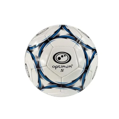 Image of Optimum Classico All Weather Football Ball Stylish, Soft Touch PVC, Even Pressure, Ideal for Training &amp; Matches, Suitable Grounds Black/Blue Size 5 Without Pump