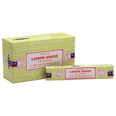 Image of Satya Nag Champa Incense Sticks Box 12 Packs (Lemon Grass)