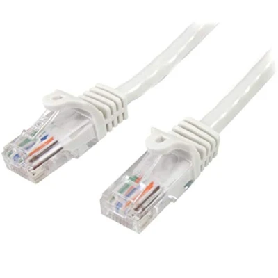 Image of StarTech.com 3 m White Cat5e Snagless RJ45 UTP Patch Cable 3m Cord Ethernet Male to Cat 5e (45PAT3MWH)