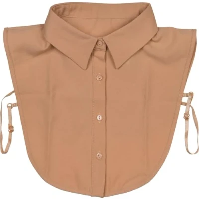 Image of styleBREAKER Women Plain Blouse Collar Insert with Button Strip, for Blouses and Jumpers 08020004, Colour:Beige