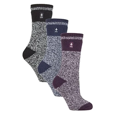 Image of Heat Holders Womens 3 Pack Multipack Ladies Insulated Thermal Socks for Winter Tuscany Multicolour Size UK 4 8
