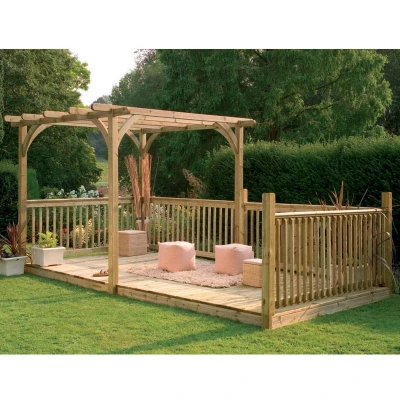 Image of Forest 4.8 x 2.4m Deck Kit Including Pergola