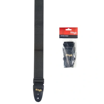 Image of Stagg BJA006BK Guitar Strap, Black