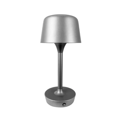 Image of Dyberg Larsen LED table lamp Flow, silver, height 25 cm
