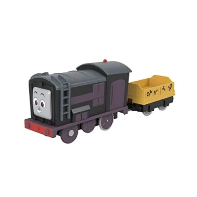 Image of Thomas &amp; Friends Motorized Toy Train Toby Battery Powered Engine with Cargo Car for Preschool Pretend Play Ages 3+ Years, HTN30