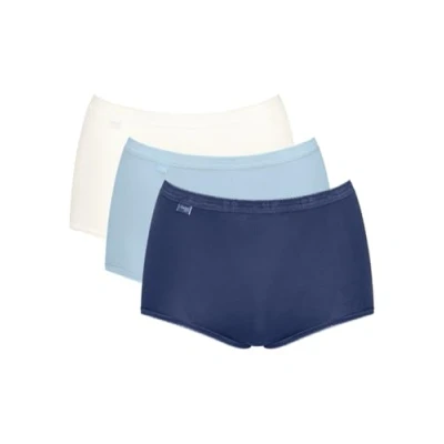 Image of Basic+ Maxi 3 Pack Briefs White/Light Blue/Navy Multi L 14
