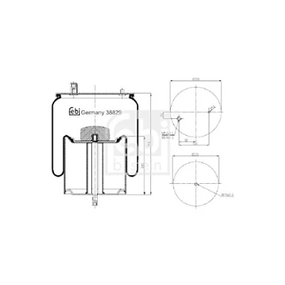 Image of 5010557355, 7422025556 Boot, air suspension FEBI BILSTEIN 38829 Rear Axle Left, Right