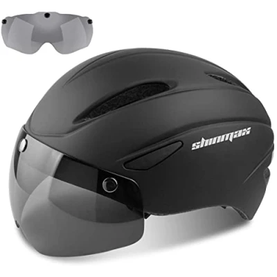 Image of Shinmax Bike Helmet Men Women Cycle CE Certified Cycling with Detachable Magnetic Goggles Visor Adult MTB Adjustable Bicycle Road Safety Protection Ski Snowboard 57 61 cm