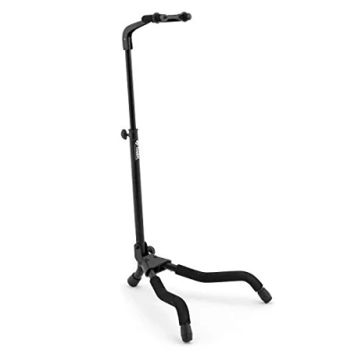 Image of Tiger GST15 BK Folding Guitar Stand in Black for Acoustic Guitar, Classical Electric Bass