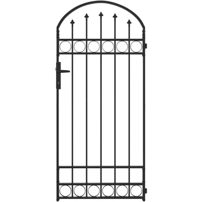 Image of Fence Gate Grey 89 x 200 cm Steel Vidaxl