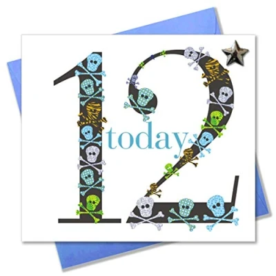 Image of Claire Giles AGE12B Age 12 Boy Birthday Card, ,blue