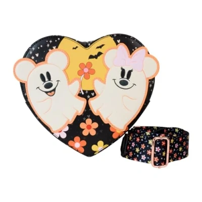 Image of Loungefly Disney Mickey and Friends Halloween Crossbody Bag Black/Charcoal