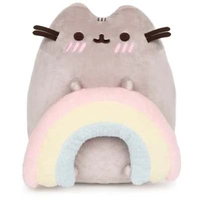 Image of GUND Pusheen with Rainbow Plush Stuffed Animal Cat, 9.5&quot;