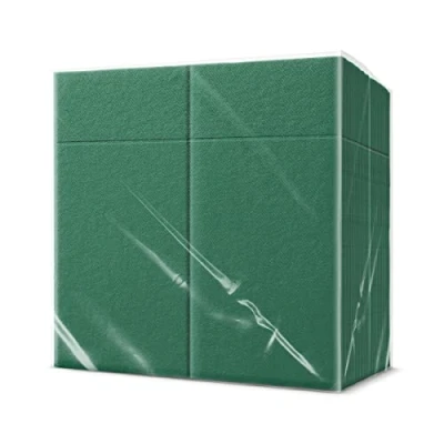 Image of PAW Airlaid Pocket Napkins (39 x 40 cm) I 50 Pieces Plain Fabric Like Elegant Table Decoration HoReCa for Occasions Weddings, Parties, Christmas Unicolour: Dark Green