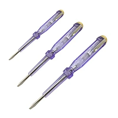 Image of TOOLSTAR Mains Tester, 3PCS AC 100 500V Electric Tester Pen Electrical Circuit Light Voltage Detector Screwdriver