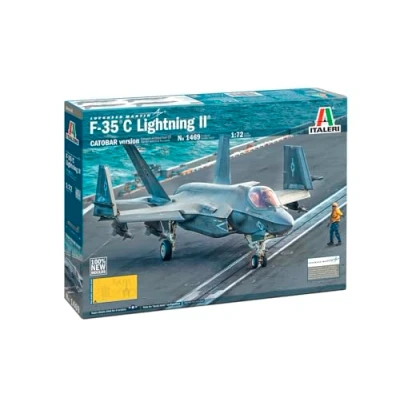 Image of Italeri 1469 1:72 F 35C Lightning II Model Building Kit, Stand Building, Crafts, Hobby, Gluing, Plastic Detailed Military Kit