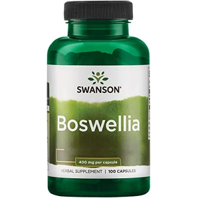Image of Swanson, Boswellia, 400mg, Frankincense Resin, Boswellia serrata, 100 Capsules, Soy Free, Gluten Non GMO