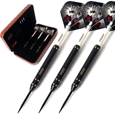 Image of CUESOUL Dragon Deluxe Brass Steel Tip Darts Pack,21 Grams F2304 L