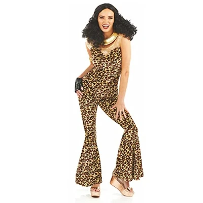 Image of Fun Shack 90s Fancy Dress Costumes for Women, Leopard Dress, Pop Star 1990s Women Large