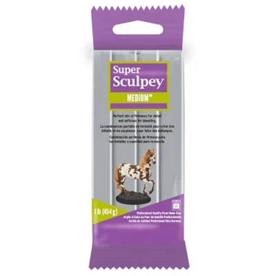 Image of Super Sculpey Polymer clay, Gray, 15.08 x 7.62 3.97 cm