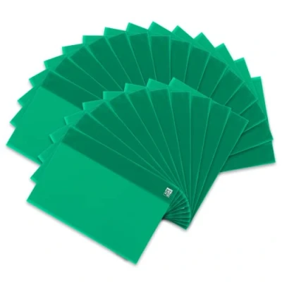 Image of Oxford 100420072 Protective Notebook Cover for DIN A4 Flexible and Can be Wiped Clean Pack of 25 Colourless transparent Exercise Book Protector, green