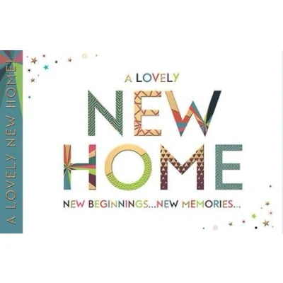 Image of Prism Contemporary Male/Female New Home Card From the Range Beginnings... Memories Sophisticated Gold Foil Finish Greeting For Him/For Her (WW JL010)