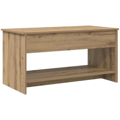 Image of vidaXL Coffee Table Artisan oak 102 x 50 52.5 cm Engineered wood