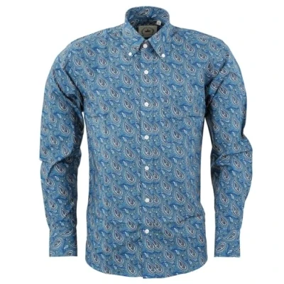 Image of Relco Mens Paisley Shirts (Blue) Size Medium