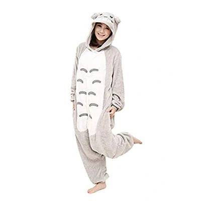 Image of NC Joystart Adult Onesie Animal Pajamas Unisex Carnival Halloween Cosplay Costume Sleepwear (X Large, Totoro)