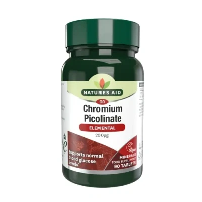 Image of Natures Aid Chromium Picolinate Tablets 200ug Pack of 90
