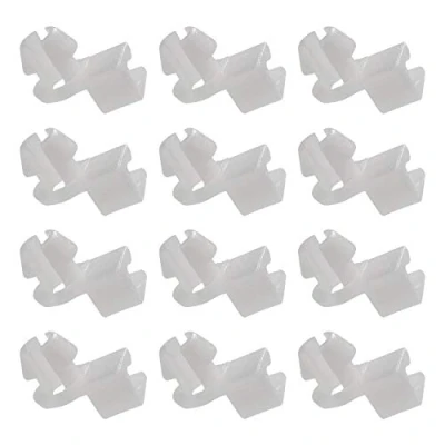 Image of EMSea 12Pcs Door Lock Rod Clip Retainer White Plastic Moulding Fasteners Fits 5 7mm Hole Universal Car Parts