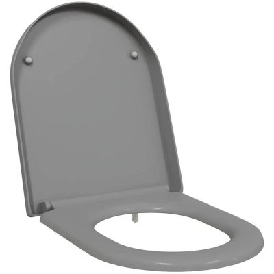 Image of vidaXL Quick Release Toilet Seat with Soft Close Duroplast Grey