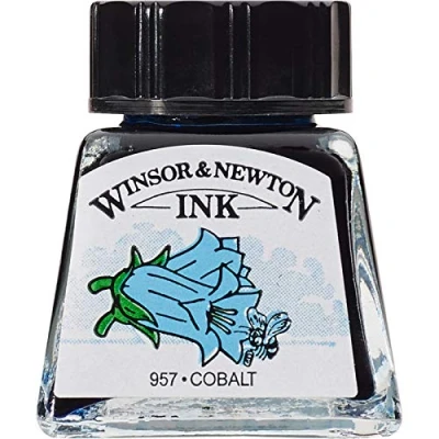 Image of Winsor &amp; Newton Drawing Ink Bottle, 14 ml Cobalt