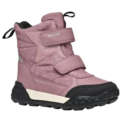 Image of Geox J TREKKYUP Girl B AB Snow Boot, DK Pink, 10 UK Child