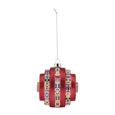 Image of Alessi Blown Glass Christmas Tree Ornament, Hand decorated ESA06 6, Design by Elena Salmistraro, Material: Glass, Occasion: