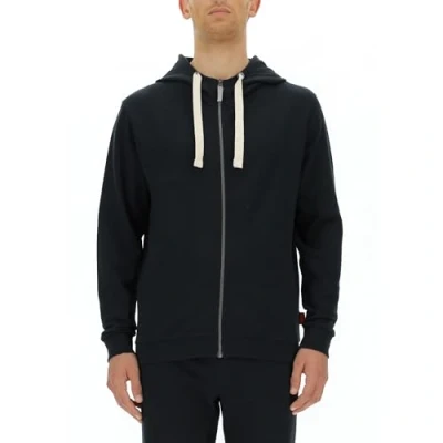 Image of CITROËN O102941 B000 HOODED Sweatshirt FULL ZIP Vintage Logo Sleeve Print W/Side Pockets C23W Men&#039;s Black Size XXL