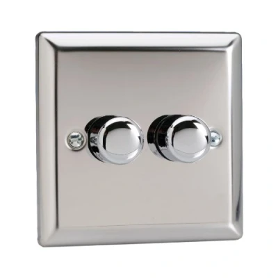 Image of Varilight LED Compatible Dimmer 2 x 250W Chrome