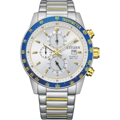 Image of Citizen Men&#039;s Chronograph Japanese Quartz Watch with Stainless Steel Strap AN3686 53A