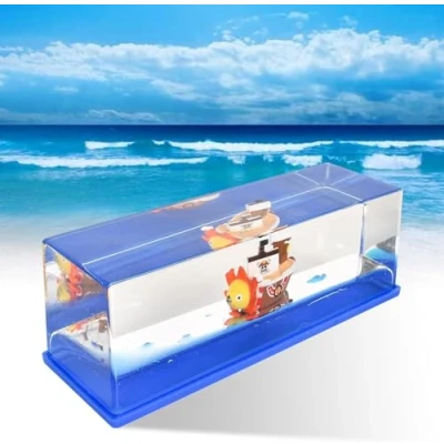 Image of Cruise Ship Fluid Drift Bottle, Acrylic Boat Model, Unsinkable Thousand Sunny Pirate In A Bottle Ship, for Home Table Decoration Car Display Cases