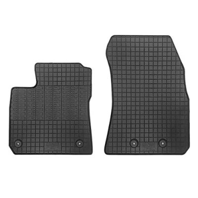 Image of AUTO STYLE CK RFO06 Rubber car mats set compatible with Ford Transit Courier 2 persons 2019 (2 pieces + fixing system)
