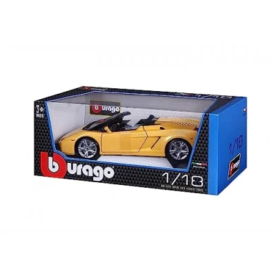 Image of Bburago 1:18 Gold Lamborghini Gallardo Spyder