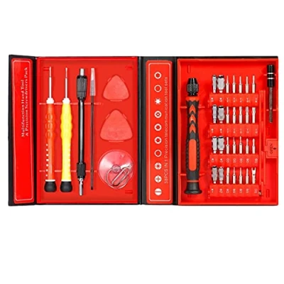 Image of Kuptone 38 in 1 Precision Screwdriver Set, Bit Sets Mini Set with Portable Case, DIY Repair Tools Kit for iPhone Laptop PC Watch Glasses and Other Electronics