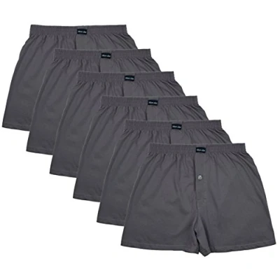 Image of MioRalini 6 Men&#039;s Cotton Boxer, Model: Button Fly Set 01, Large (13 in)
