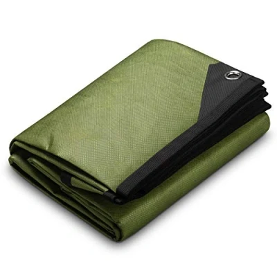 Image of Arcturus XL Heavy Duty Survival Blanket Insulated Reflective Thermal Camping Tarp 8.5 FT x 12 (Olive Green)