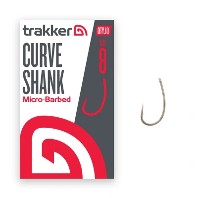 Image of Trakker Curve Shank hooks Micro Barbed Size 8 (10 pieces) Carp