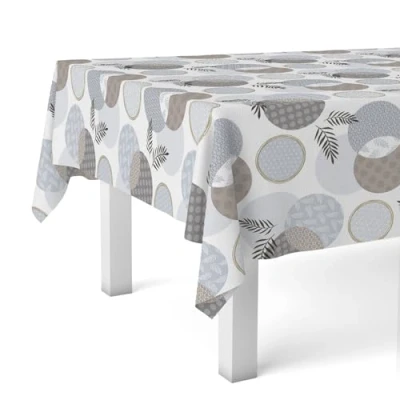Image of Martina Home Tablecloth Oilcloth Lens White 300 x 140 cm