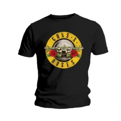 Image of Guns N Roses Unisex Classic Logo Short Sleeve T Shirt, Black, X large